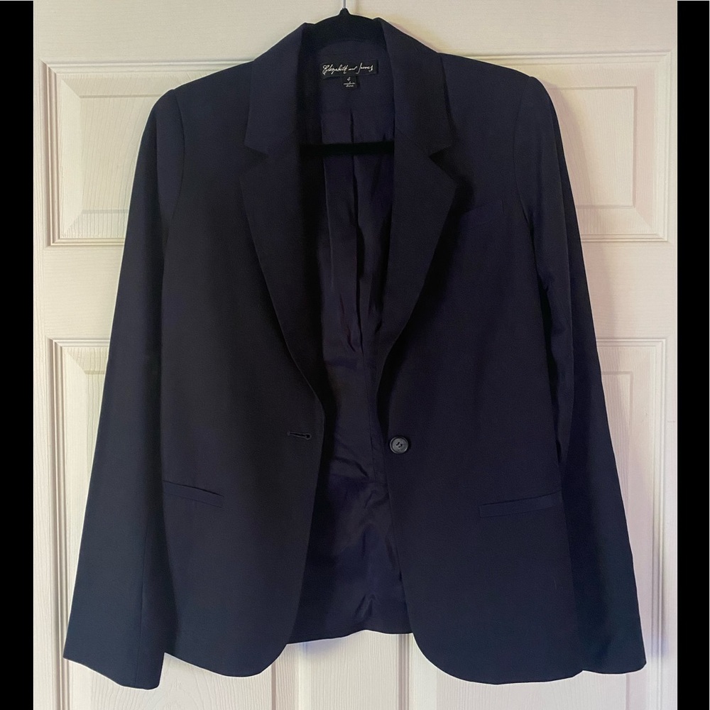 Elizabeth and James Navy Blue Blazer Size 4